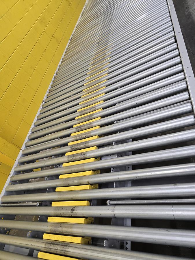 Used Hytrol ABLR Live Roller Conveyor 54" x 73' (#599)