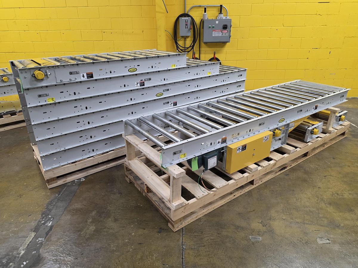 Used Hytrol Roller Bed Belt Conveyor 30" x 65' (#653)