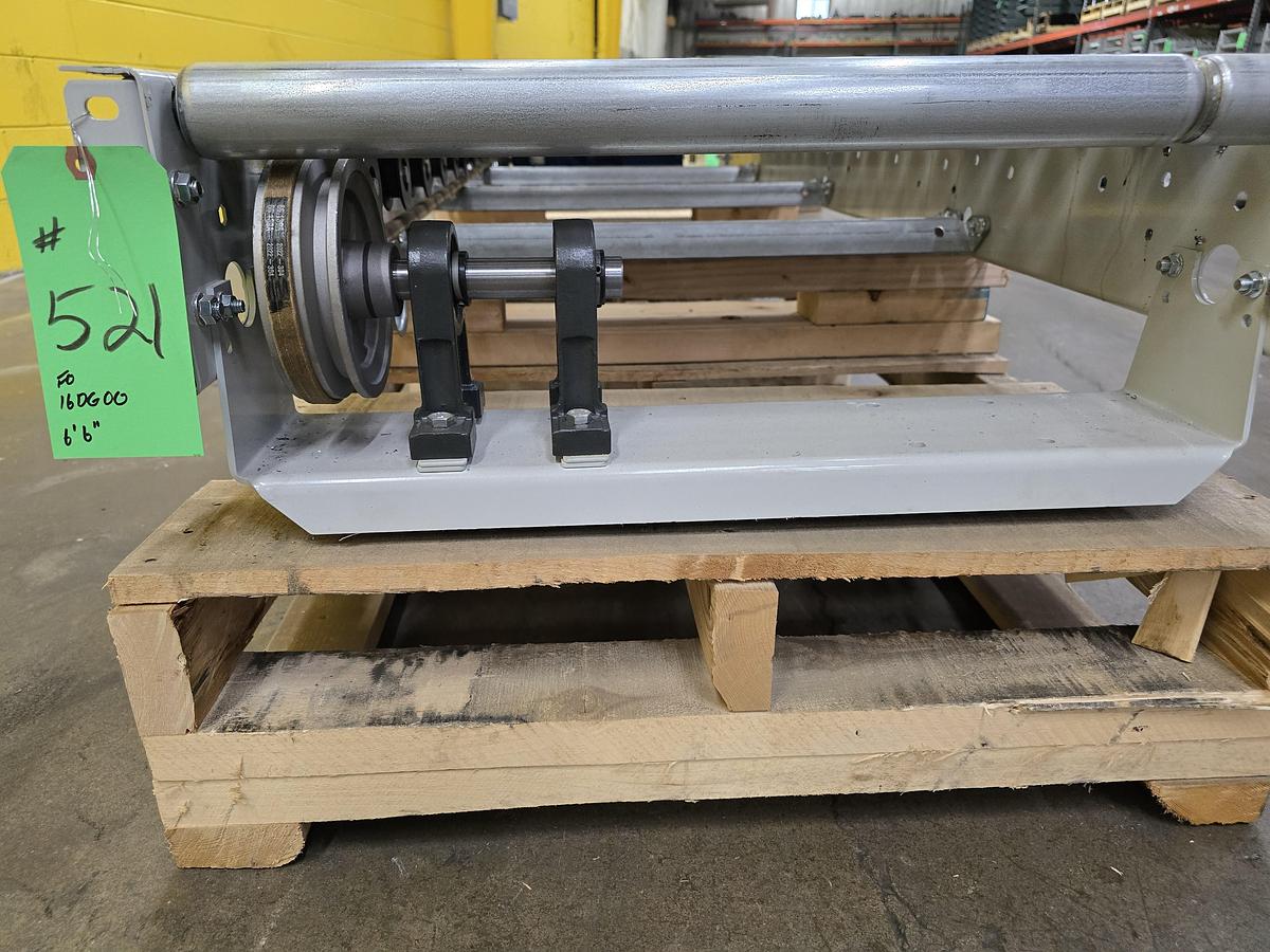 Used Hytrol 190ACC 28" x 6'6" Live Roller V-Belt Conveyor (#521)
