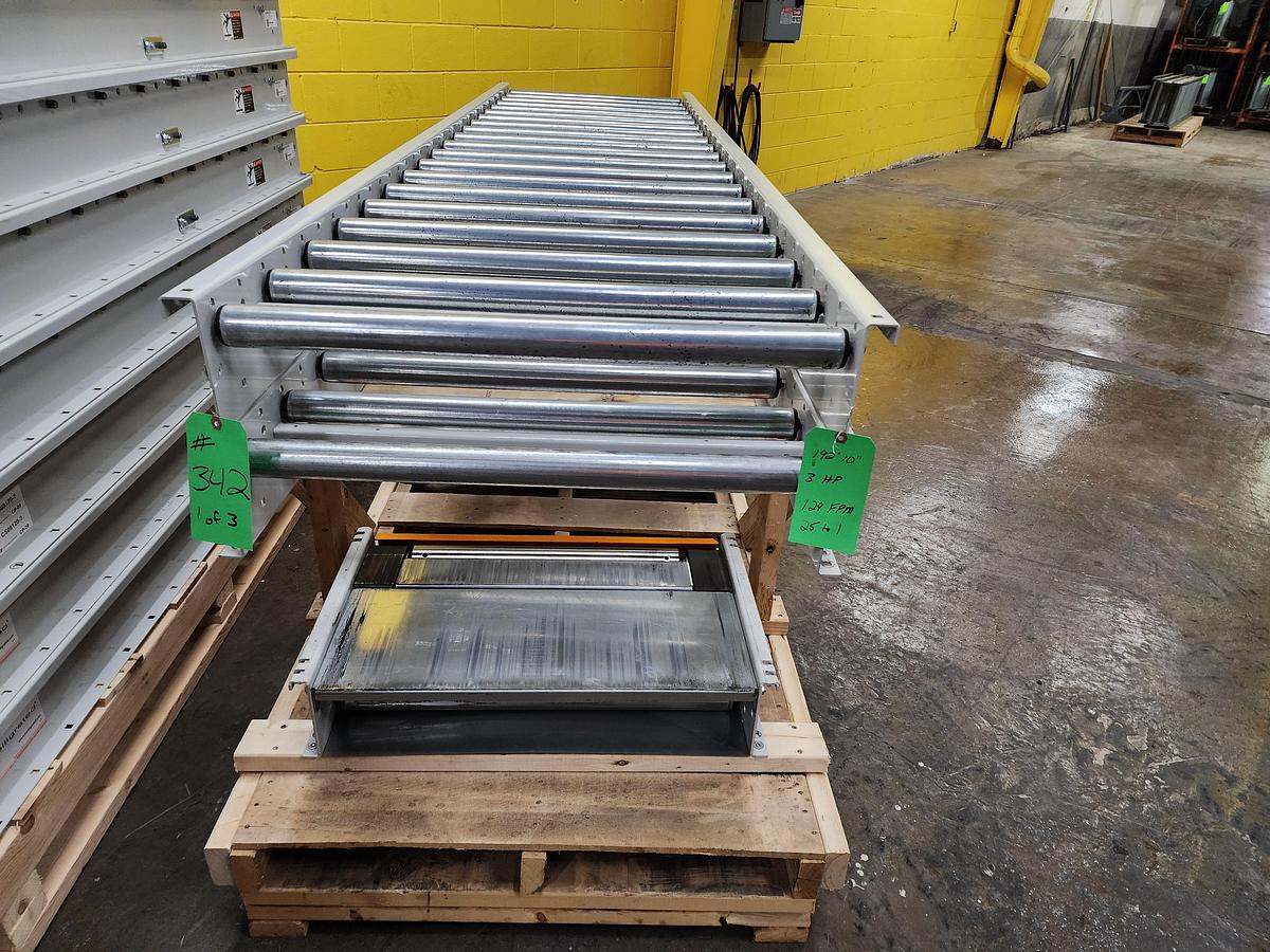 Used Intelligrated Roller Bed Belt Conveyor 28" x 192'10" (#342)