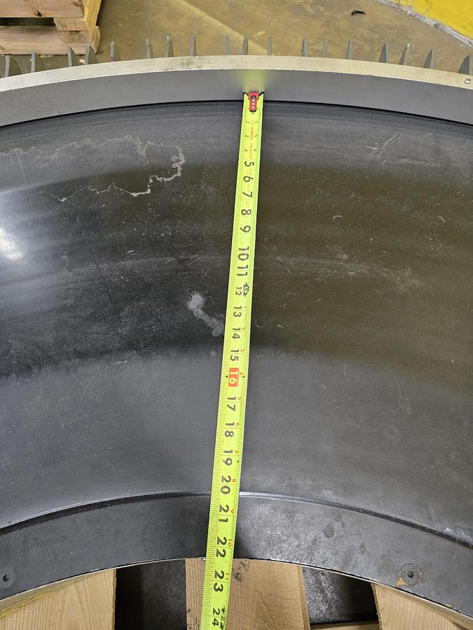 Used Transnorm 90 Degree Belted Curve Conveyor TS1500/100 20" Belt, 24" IR (#628)