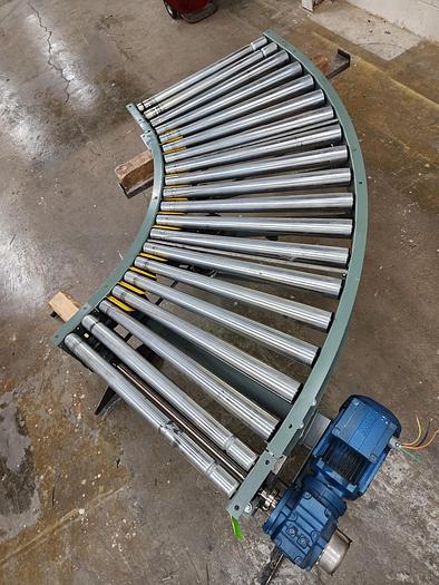 Used Hytrol 70 Degree Live Roller Curve Conveyor 30" (#33, #34)