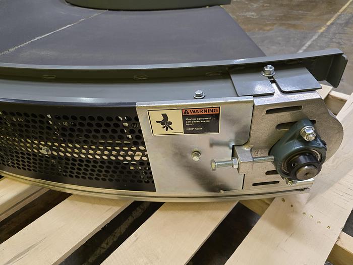 Used Transnorm 90 Degree Belted Curve Conveyor TS1500/140 V2 27" Belt, 36" IR (#395)