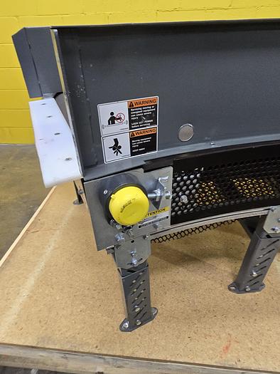 Used Transnorm 63 Degree Belted Curve Conveyor TS1500/140 V2 27" Belt, 67" IR (#403)