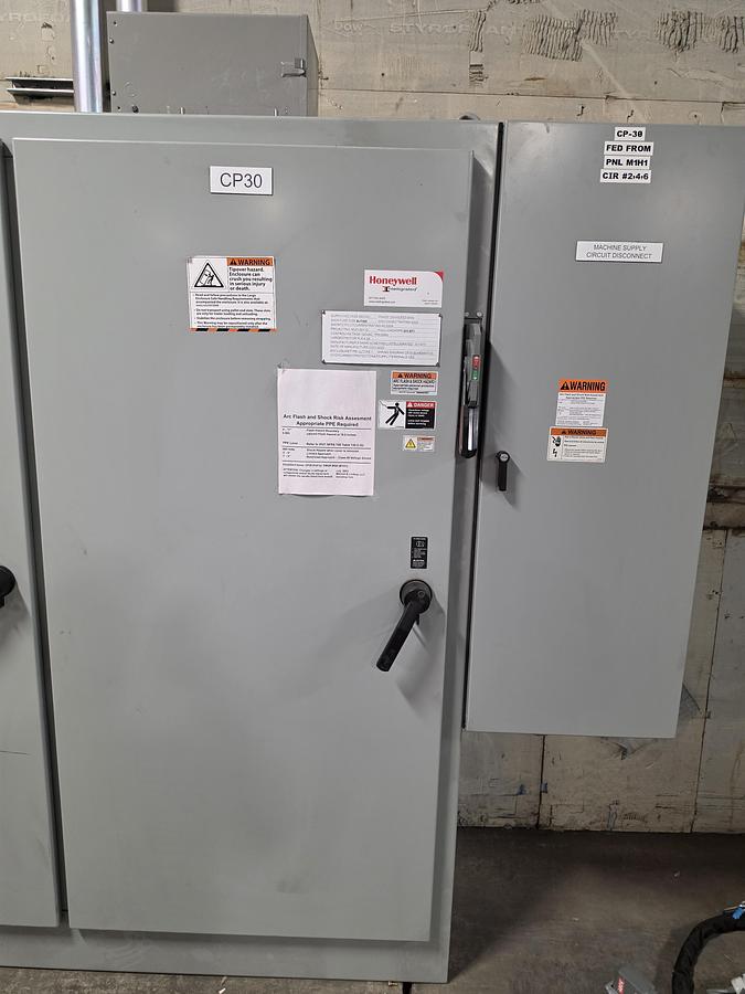 Used Hoffman 300 AMP 3 Door Electrical Panel (#716)