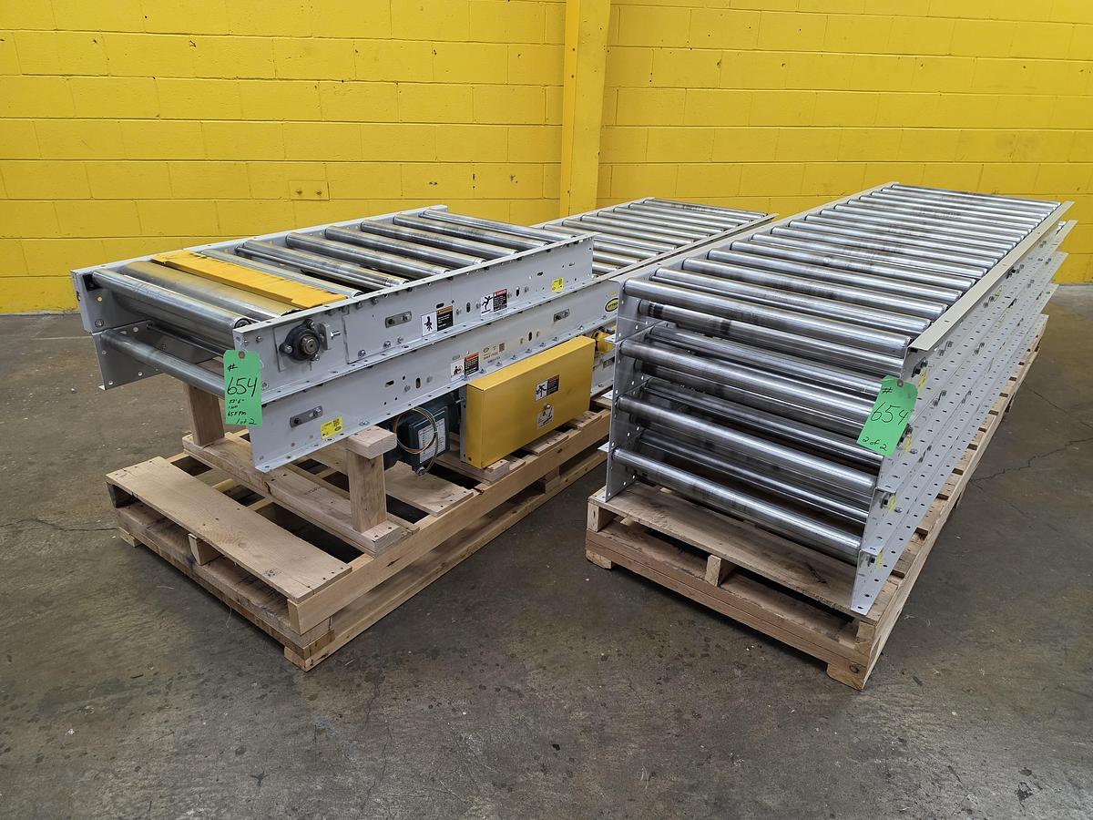 Used Hytrol Roller Bed Belt Conveyor 30" x 53'6" (#654)