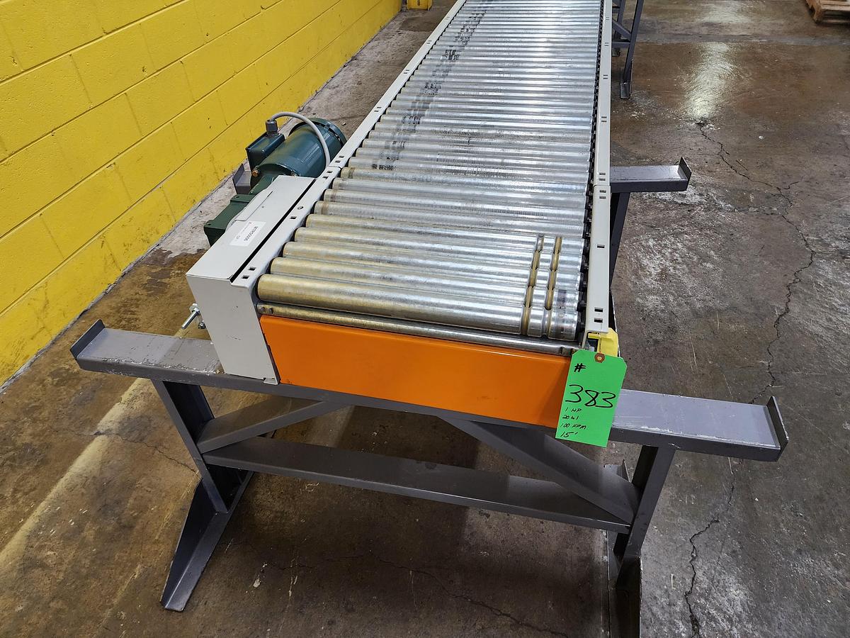 Used 2023 Intelligrated 24.5" x 15' Live Roller V-Belt Conveyor (#383)