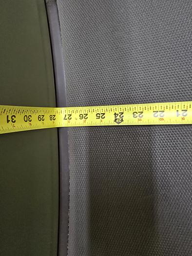 Used Transnorm 63 Degree Belted Curve Conveyor TS1500/140 V2 27" Belt, 67" IR (#403)