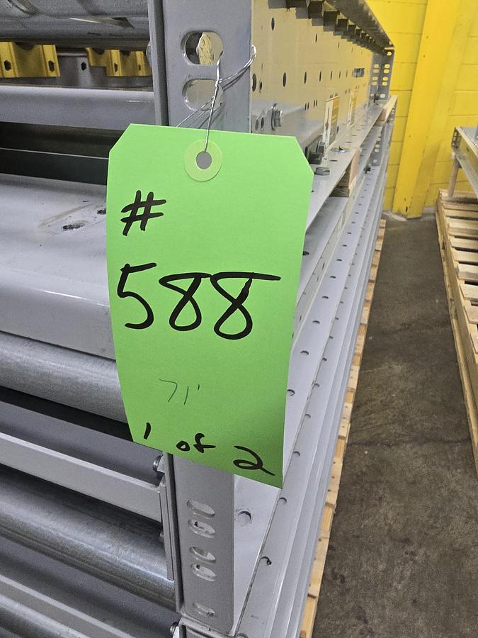 Used Hytrol ABLR Live Roller Conveyor 42" x 71' (#588)