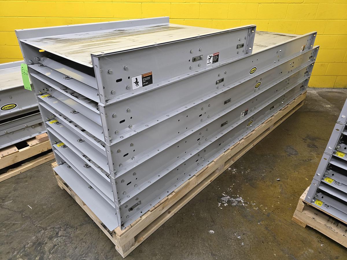 Used Hytrol TH Trash Line Belt Conveyor 34" x 114'3" w/ Elevation Change Hitch (#562)