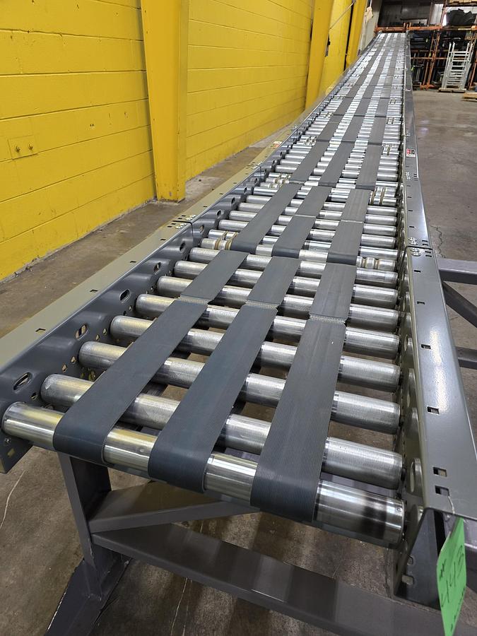 Used Intelligrated 22" x 45' MDR Belted Zero Pressure Incline Conveyor (#443)