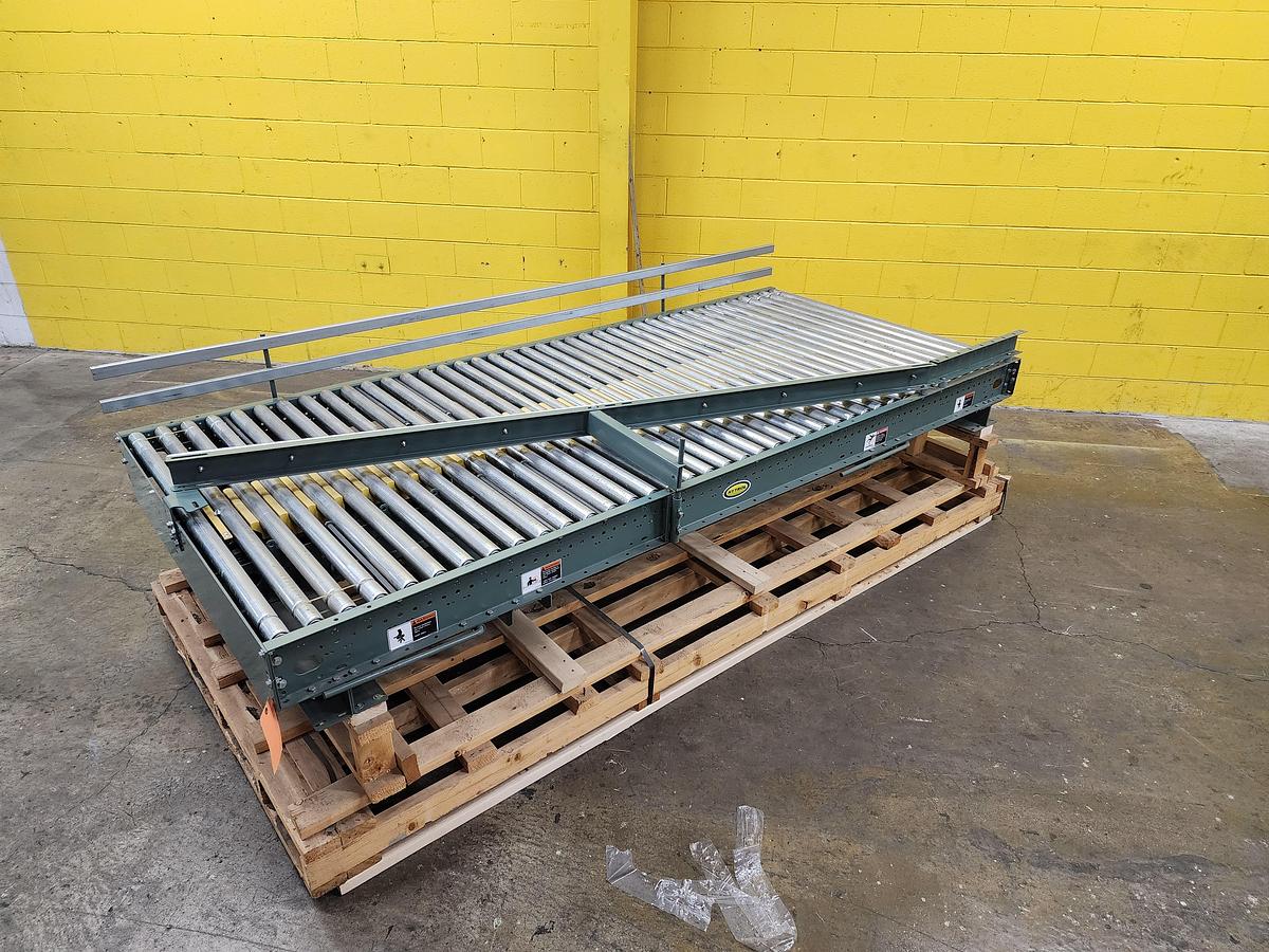 Used Hytrol ABLR Roller Bed Conveyor Merge Table 52"x10' (#170)