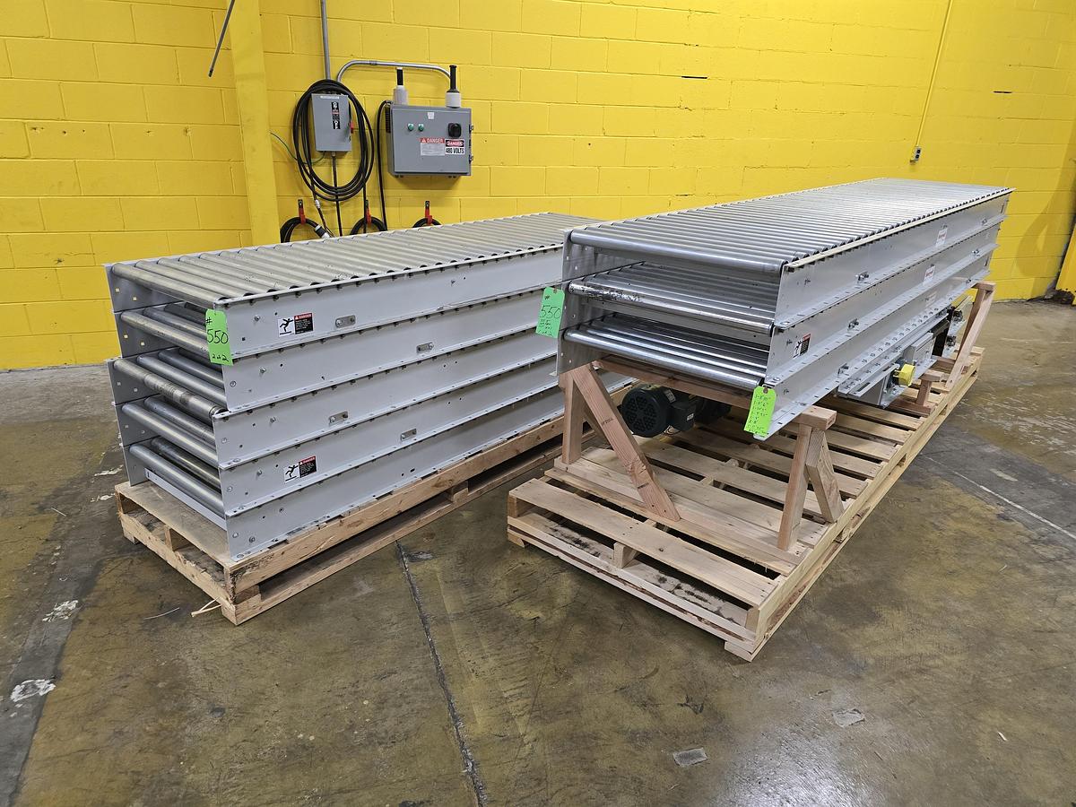 Used Intelligrated Roller Bed Belt Conveyor 31.5" x 83'8" (#550)
