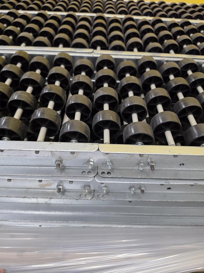 Used UNEX Span Track Wheel Bed Conveyor 12.75" x 11'4.5" (#643)