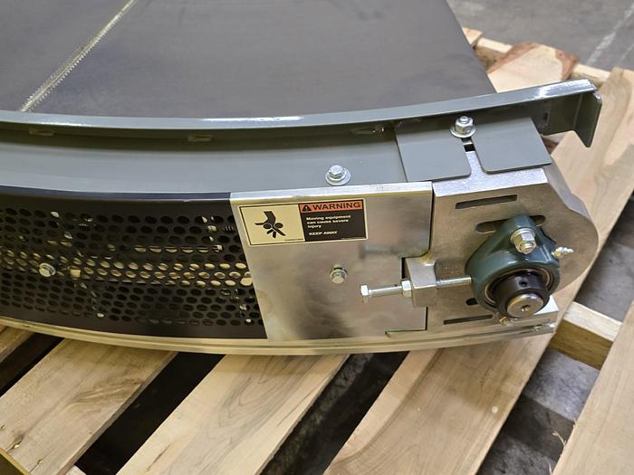 Used Transnorm 90 Degree Belted Curve Conveyor TS1500/140 V2 27" Belt, 36" IR (#397)
