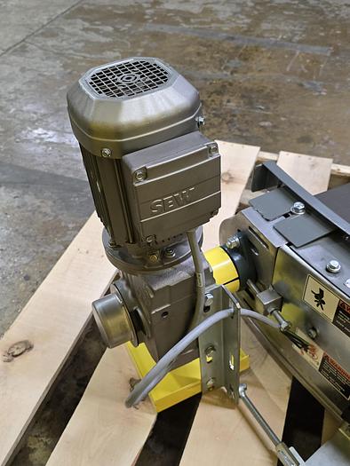 Used Transnorm 90 Degree Belted Curve Conveyor TS1500/140 V2 27" Belt, 36" IR (#396)