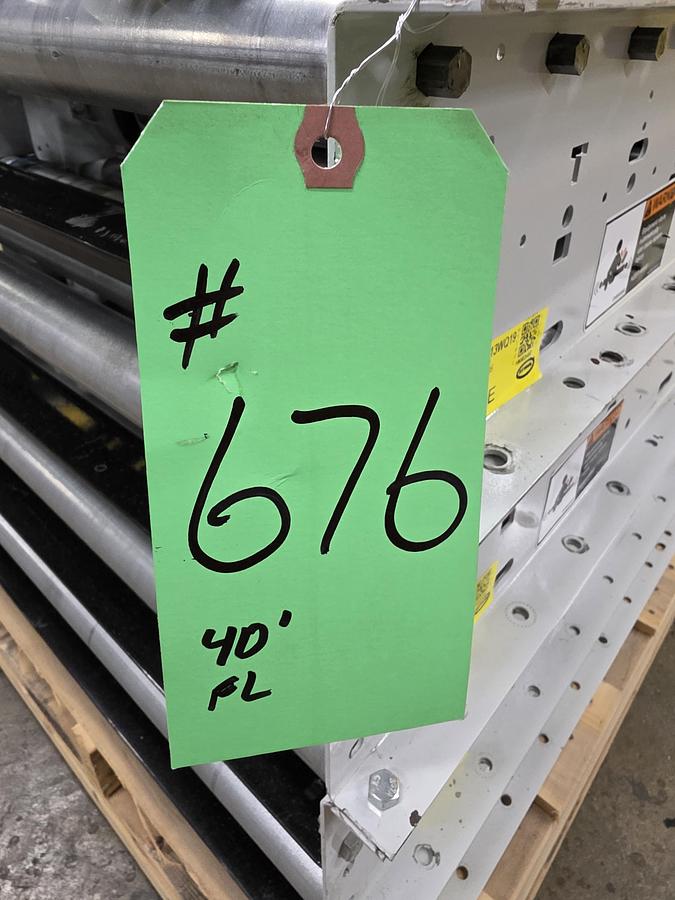 Used Hytrol 190E24EZ E24 Zero Pressure Roller Conveyor 30" x 40'