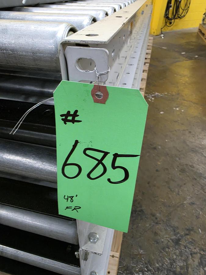 Used Hytrol 190E24EZ E24 Zero Pressure Roller Conveyor 30" x 48' (#685)