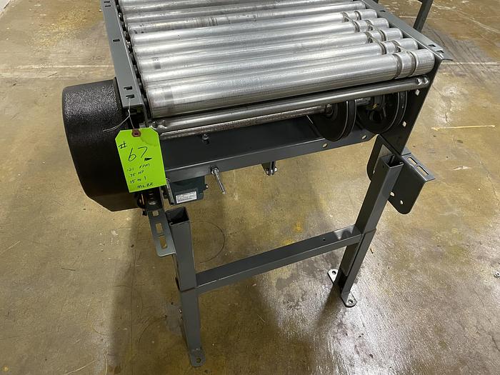 Used Intelligrated 24.5" x 90 Degree Curve Roller V Belt Conveyor (#67) (14 Avail)