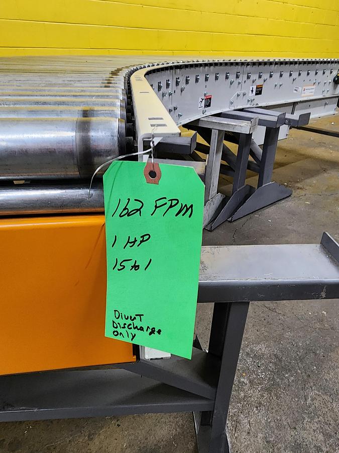 Used Intelligrated 30.5" Left Hand 30 Degree Spur 60 Degree Curve Live Roller Spur V-Belt (#353)