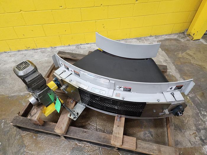 Used Transnorm 60 Degree Belted Curve Conveyor TS1500/140  18" Belt, 27" IR (#330)