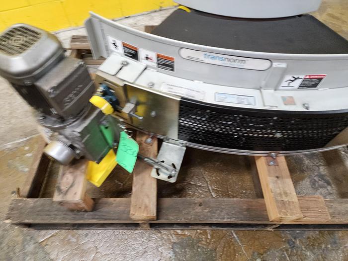 Used Transnorm 60 Degree Belted Curve Conveyor TS1500/140  18" Belt, 27" IR (#330)