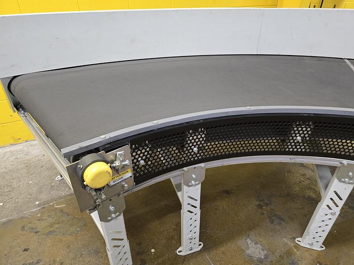 Used Transnorm 90 Degree Belted Curve Conveyor TS1500/140 V2  34" Belt, 47" IR