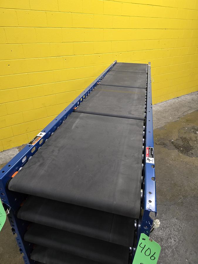 Used MHS TGW Itoh Denki 22" MDR Zero Pressure Accumulation Belted Roller Conveyor (#406A)