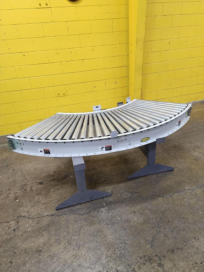 Used Hytrol 190E24EZC 24v Zero Pressure Accumulation Conveyor 90 Degree Curve 30" (#721)