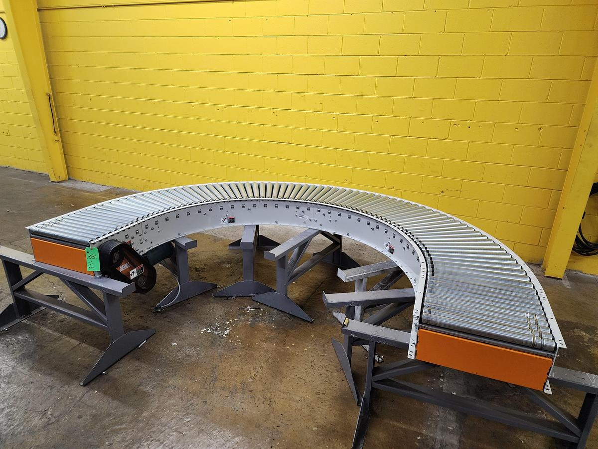 2023 Intelligrated 24.5" x 180 Degree Curve Roller V Belt Conveyor (#380)