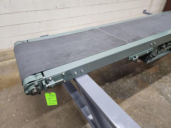 Used Hytrol Slider Bed Belt Conveyor 24" x 17'3" (#62)