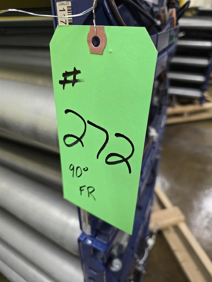 Used MHS Itoh Denki 34" MDR 90 Degree Zero Pressure Accumulation Conveyor (#272)