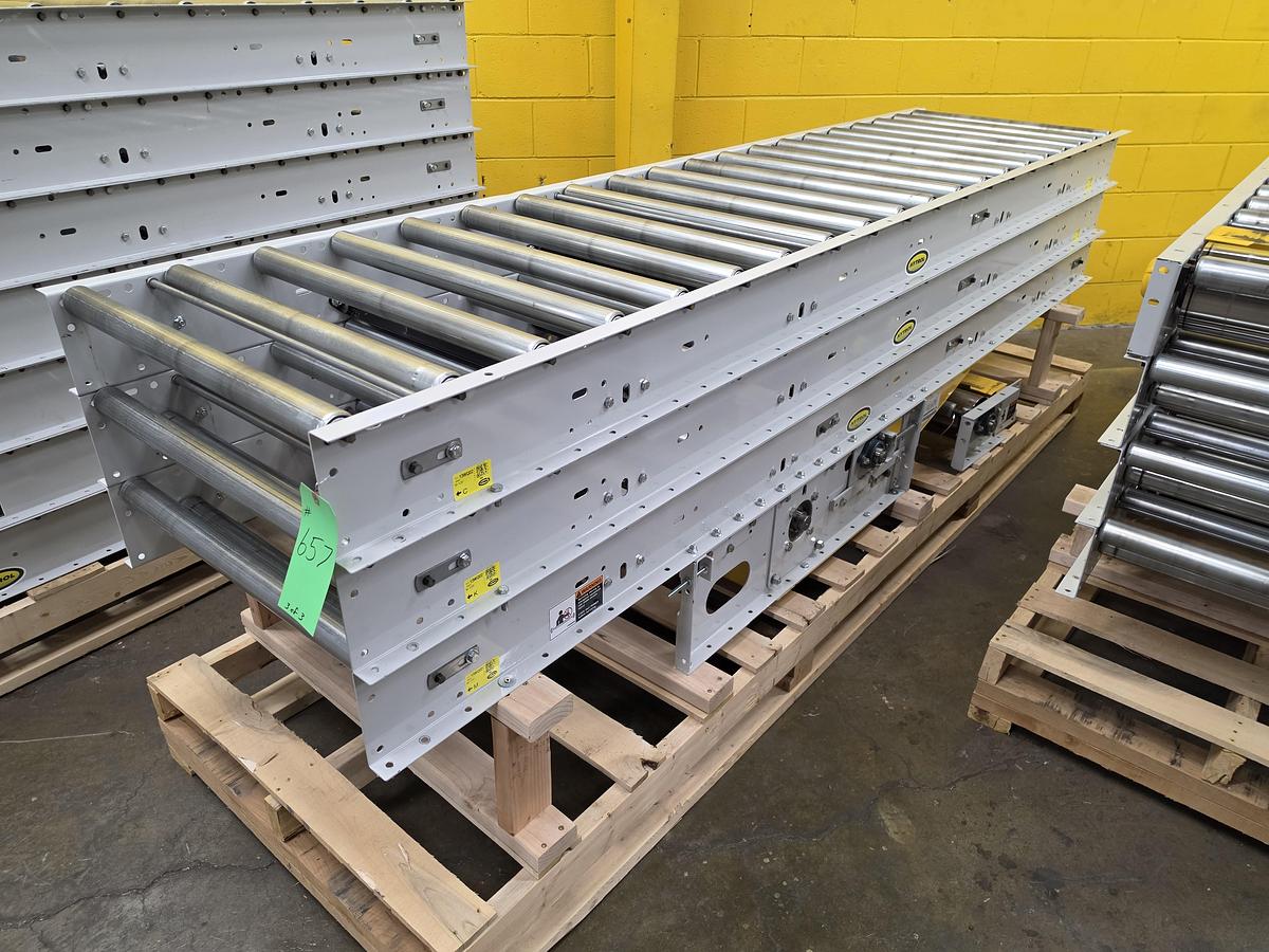 Used Hytrol Roller Bed Belt Conveyor 30" x 135' (#657)
