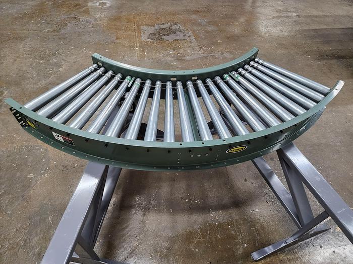 Used Hytrol 190E24 24 volt Live Roller Conveyor 90 Degree Curve 24" (#51)