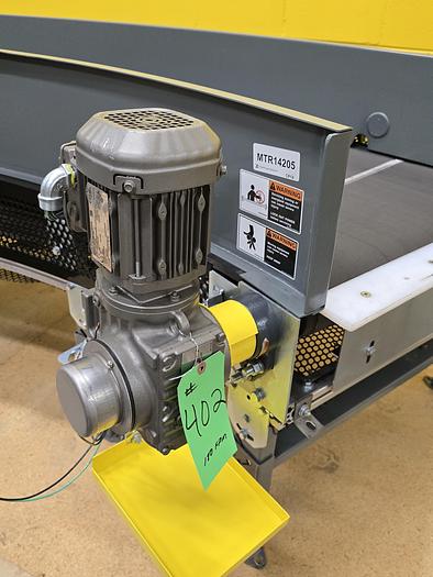 Used Transnorm 63 Degree Belted Curve Conveyor TS1500/140 V2 27" Belt, 67" IR (#402)