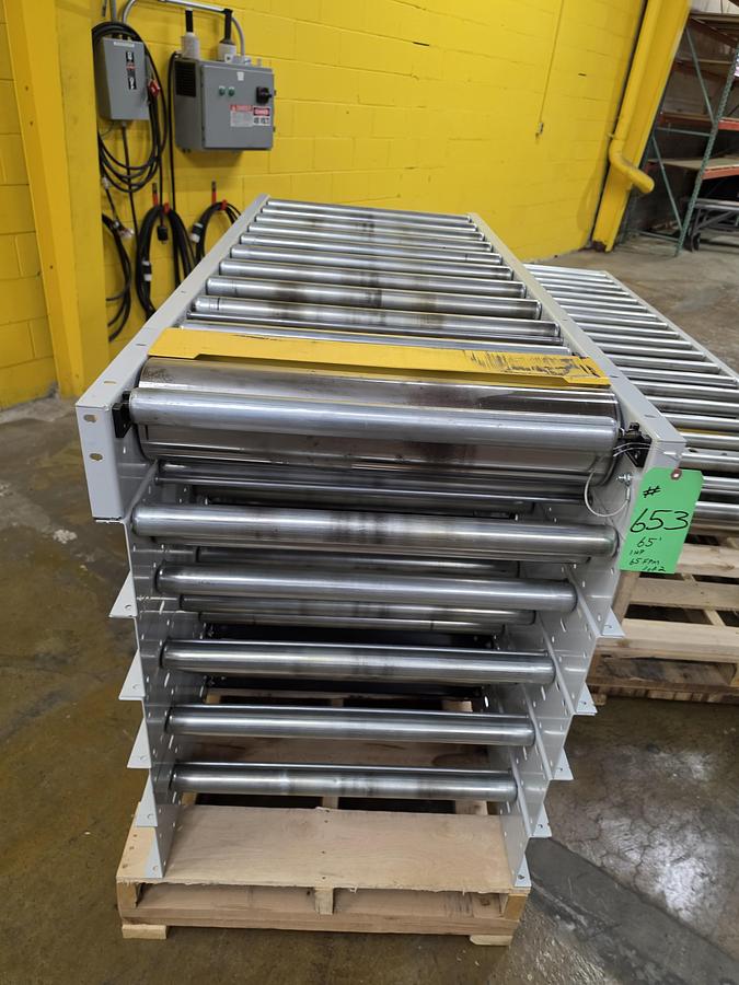 Used Hytrol Roller Bed Belt Conveyor 30" x 65' (#653)
