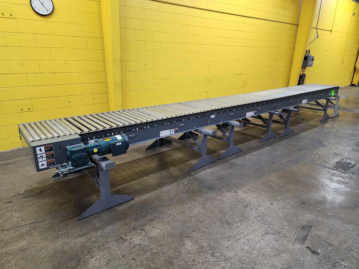 2018 Intelligrated 30.5"w x 24' Live Roller V-Belt Conveyor (16)