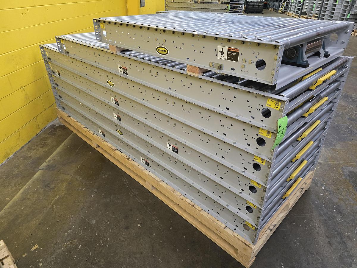Used Hytrol ABLR Live Roller Conveyor 42" x 123' (#587)