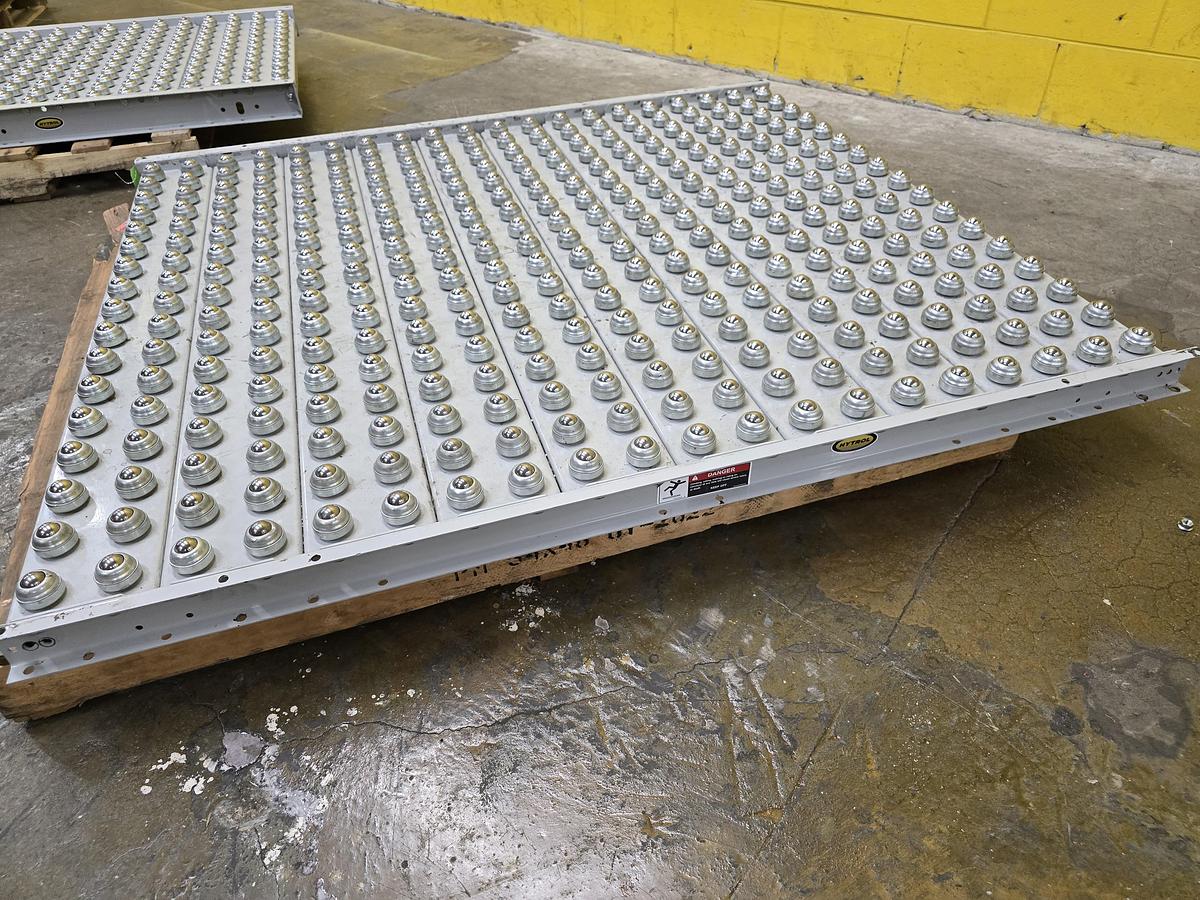 Used Hytrol Roller Ball Transfer Table Conveyor 54" x 60" (#573)