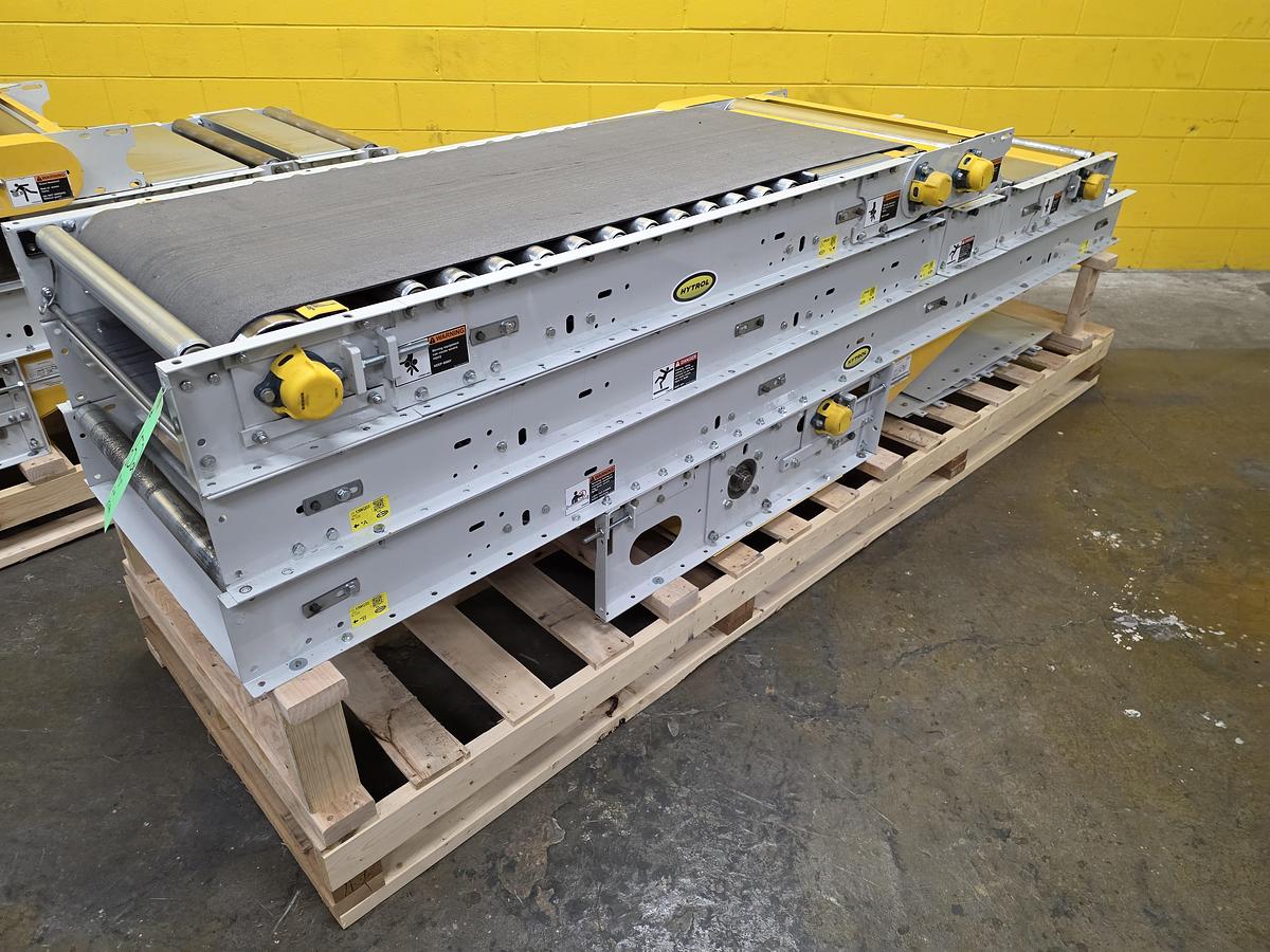 Used Hytrol RBI Roller Bed Incline/Decline Belt Conveyor 30" x 25'3" (#652)