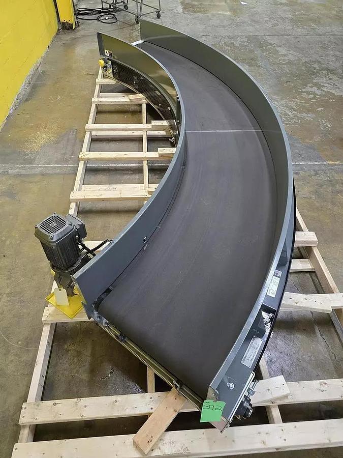 Used Transnorm 90 Degree Belted Curve Conveyor TS1500/140 V2 27" Belt, 84.8" IR(#405)