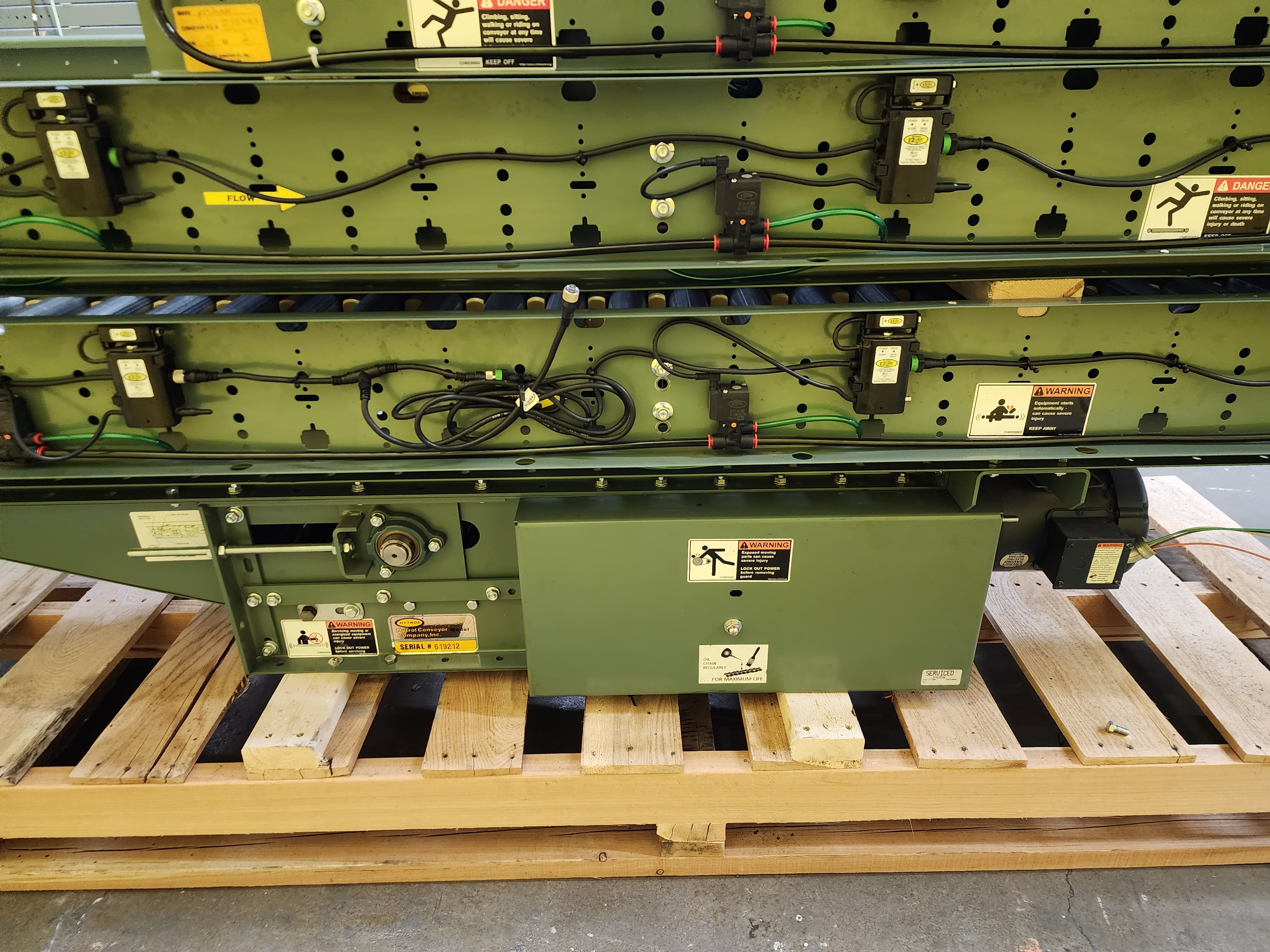 Used Hytrol ABEZ Zero Pressure Accumulation Roller Conveyor 24" x 25' (#186)