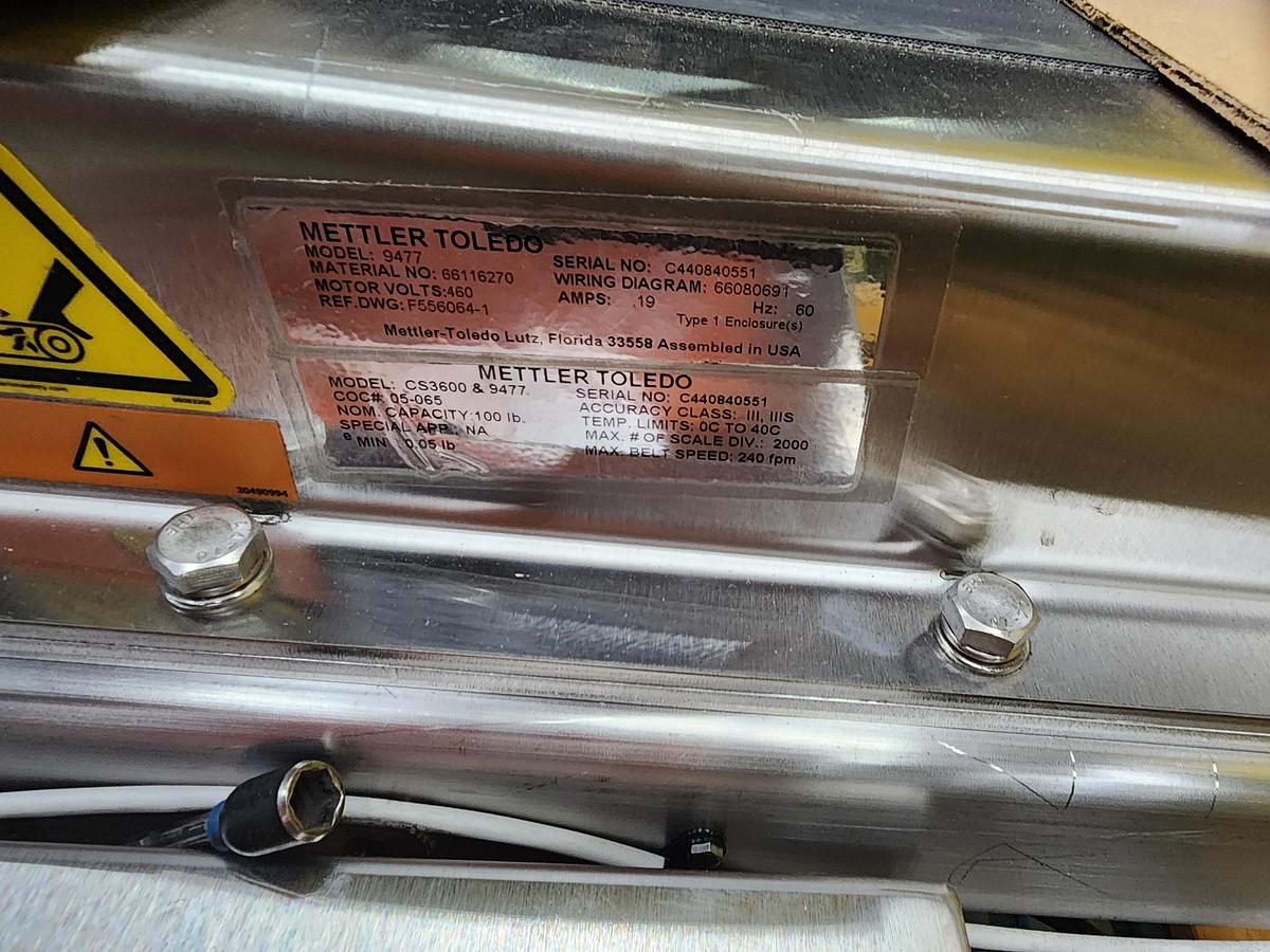Used Mettler Toledo Checkweigher High Speed 250# Max Conveyor Scale (#439)