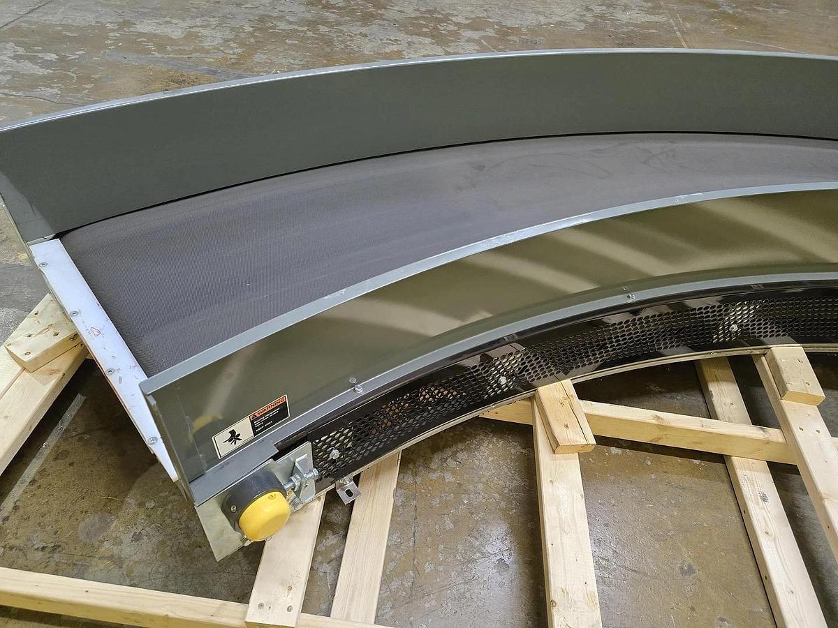 Used Transnorm 90 Degree Belted Curve Conveyor TS1500/140 V2 27" Belt, 84.8" IR(#405)
