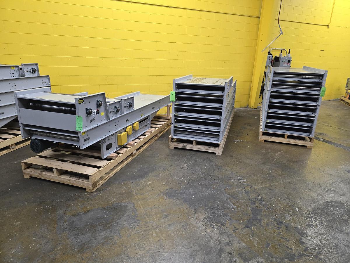 Used Hytrol TH Trash Line Belt Conveyor 34" x 114'3" w/ Elevation Change Hitch (#562)