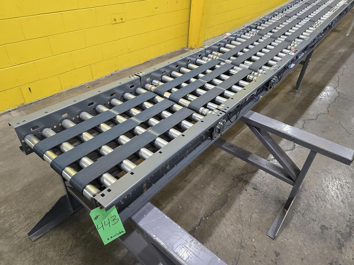 Used Intelligrated 22" x 45' MDR Belted Zero Pressure Incline Conveyor (#443)