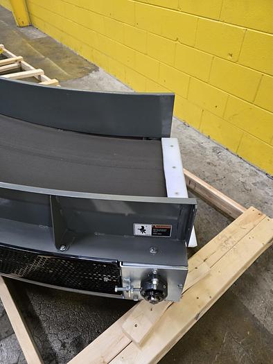 Used Transnorm 90 Degree Belted Curve Conveyor TS1500/140 V2 27" Belt, 97" IR (#391)
