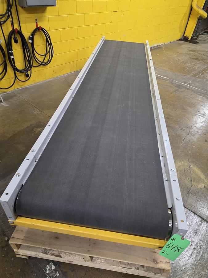 Used Hytrol TH Trash Line Belt Conveyor 34" x 114'3" w/ Elevation Change Hitch (#556)