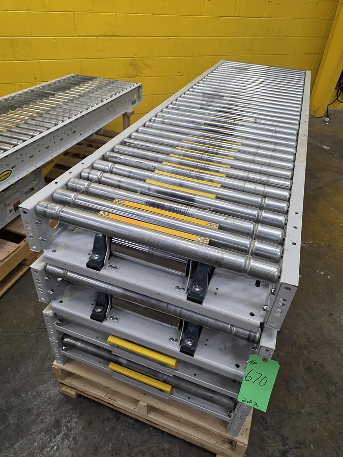 Used Hytrol ABLR Live Roller Conveyor 30" x 56'6" (#670)