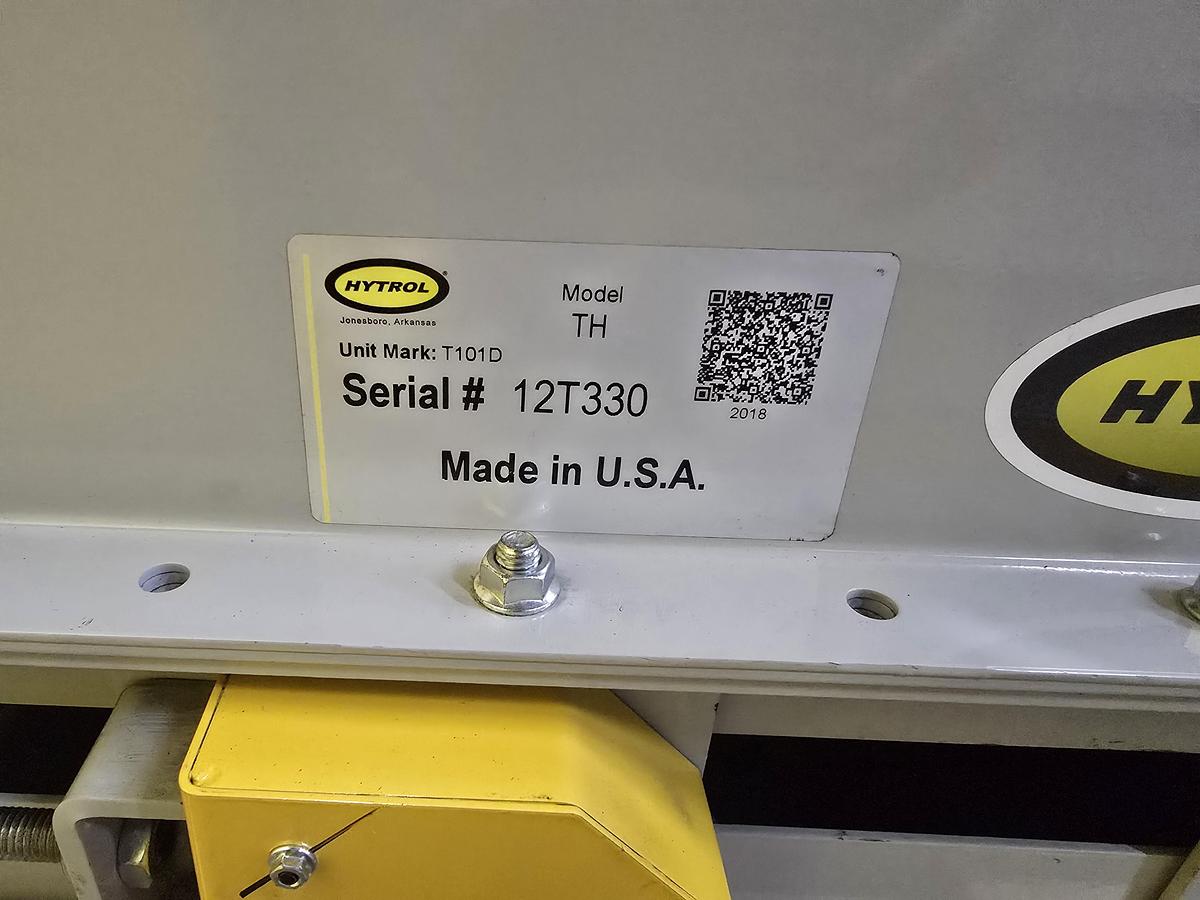 Used Hytrol TH Trash Line Belt Conveyor 34" x 114'3" w/ Elevation Change Hitch (#559)